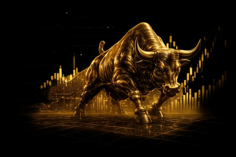 Golden bull charging — a bullish Indian stock market